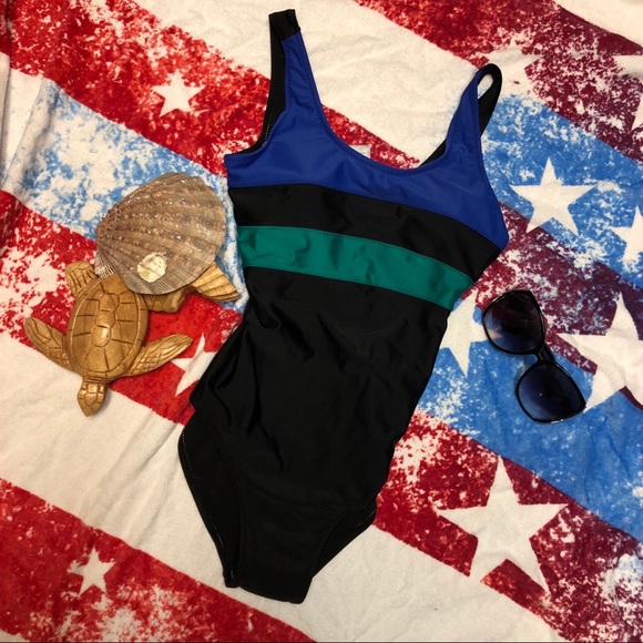 Enkay One Piece Swimsuit Color Blocked - Picture 2 of 7